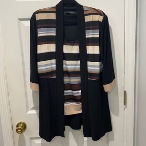 Tank top and cardigan set.